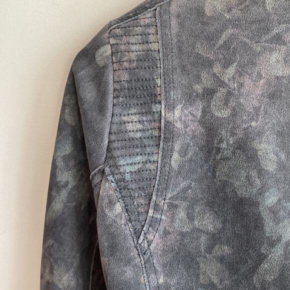 Marrakech Marni Scuba Moto Jacket Grey Antique Floral S - Picture 8 of 10